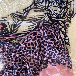 Diane Von Furstenberg silk cotton voile scarf
